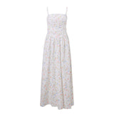 Zingj Summer New Sexy Temperament French Pastoral Wind Slim White Broken Flower Condole
