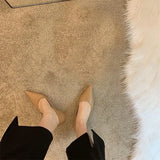 Women In The Spring Of 2025 New Pointed Light-Sed Flat Single Shoes Low Heel Shoes Working