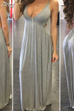 Women Summer Boho Long Maxi Dress Party Beachwear Deep V-neck Strap Dresses High Waist Backless Lace-up Women Dress Sundress