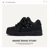 Shoes Destruction Series Street Style Black Samurai Men's Shoes Bread Shoes Low-Top Shoes Trendy Shoes Men's And Women's
