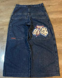 High Street Jeans Y2K Hip Hop Printed Cartoon Retro Loose Men