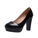 Women's High-Heeled Single Shoes Coarse Four-Season OL Work Shoes Ceremony Presided Over The Long-Term Production Of Ceremonial Professional Women's