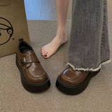 Lefang Shoes Women Spring And Autumn New British Wind Small Leather Shoes JK Single Shoes Small One Foot Pedal Shoes