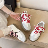 Primer Leather Shoes Women 2025 Autumn Retro Height Leisure Women's Shoes Double Bows Trend
