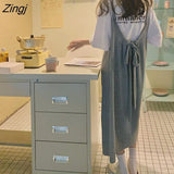 Women Sets Popular Trendy All-match Leisure College Ins Young Ladies Korean Style Loose Letter Harajuku High Waist New