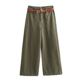 New Autumn Jeans With High Waist, Wide Legs And Ankles