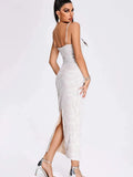 Leaning Heavy Industry Nail Bead Dress Suspension V Tie Slim Sister Sexy Pure Ass