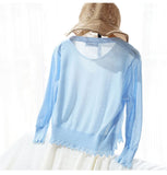 Summer Cardigan Knitted Loose Autumn Coat V-Neck Button Cardigans Women Knitwear Women Short Tops New All-match
