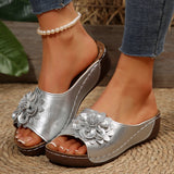Flower Flip-Flops Women's New Slopes And Exposed Toes Wear A Font Beach Cool Drag