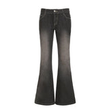 West Of The Cowboy Wind Plant Flowers Embroidered Low-Waisted Trousers Hottie Water Wash Old Leisure