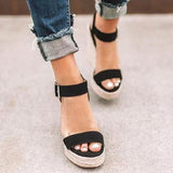 And Grass Linen One-Word Sandals Women Large Size High Snake-Snake Cold