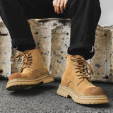 Zingj Martens Couples Fall 2024 Short Boots Fashion Ready Large Yellow Boots British Style Work Boots