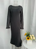 Hot Knitted Hollow Skirt + Vest Skirt Set Women's Soft Knitted Burqa Holiday