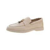 And Autumn 2025 New Lazy One Foot Flat Bottom Students British Style Retro Velvet Round Head Single Shoes