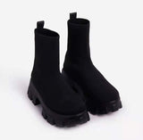 Sports Short Boots Women's 2025 Autumn And Winter New Women's Boots Large Size Pedal Socks