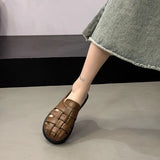 Soft French Gentle Breathable Sandals Women In Summer Wearing Thick Bottom Beach Bag Head