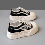 Bottom Low Help Canvas Shoes Women 2025 Spring New Small White Shoes Set Students Sports Leisure Board Shoes