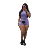 Zingj New Women's Casual Wash Jumpsuit Shorts