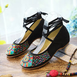Zingj Lace Dance Shoes Beef Tendon Embroidered Summer Sandals Single Shoes