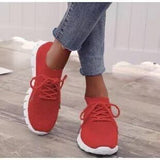 2025 New Large-Size Women's Shoes Pure Color Tie Hollow Light Casual Sports