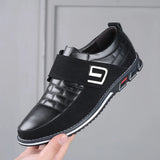 Zingj Fashion Casual Single Shoes Velcro Set Foot Embroidered Men's Leather Shoes Fashion Plus-Size Men's Shoes Wenzhou