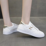 Soft-Skined Small White Shoes 2025 Autumn And Winter New Ins Trendy Casual Sports Shoes Fashion Lace Casual Board