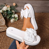 Summer New Thick-Soled Women's Sandals Women's Beach Shoes Large-Size Slippers To Learn Women's Bow Cool