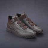 Men's Shoes In The Autumn Of 2025 New Men's Leather Shoes Four Seasons Of High-Top Sports Running Board Shoes With Soft