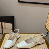 Xiangfeng Flat Bottom Bao Head Behind The Empty Sandals Woman 2025 Summer New Temperament With French Diamond Mary Precious