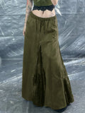 Cloth Forget The Wizard Of Oz Retro Green Lace Splicing Low-Rise Half-Body Skirt Heavy Industry Zip A