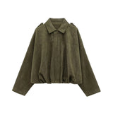 Women's Explosive Fashion Velvet Texture Effect Bomber Jacket