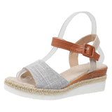 Word With Slope And Fish Mouth Sandals Women Summer New Buckle Outside Wearing Beach Cool
