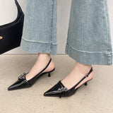 High-Heeled Shoes Red Bag Head Sandals Fairy Shoes 2025 New Summer Black Sharp Sandals