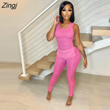 Tracksuit For Women Faith Letter Ribbed Knit Two Piece Set Casual 2 Pcs Outfits Long Sleeve Tshirts Pants Suit Matching