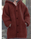 Women's Temperament Commute Mid-length Sweater Hooded
