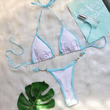 Zingj Style 2023 Web Celebrity Sexy Bikini Quilting Metal
