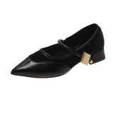 Women In The Autumn Of 2025 New French Pointed Light-Pointed Mary Jane Shoes With Thick