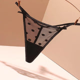 Transparent Thong Lady Sexy Double Bow 2025 New One-Line Hot Low-Waisted