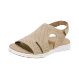 New Women's Shoes Flying Flat Floor Breathable Solid Beach Shoes Lightweight Large Women's