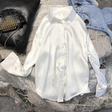 Sensing Shirt Woman 2025 Spring And Autumn Fashion Stable Long Sleeves Long Sleeve Clip Loose Bottom Woman Thin