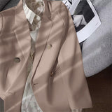 Zingj And Autumn Small Suit Jacket Female 2024 New Korean Version Net Red Temperament Small Purple Pink Suit