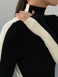 And Winter Small Collar Knitted New Long Sleeves On The Back Of The Back Can Be Worn