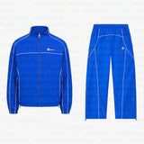 And Winter Sports Suit Wind Jacket Simple Street Fashion Zipper Solid Color Coat Men And