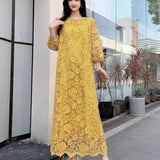 Lace Dress New French Retro Heavy Industry Hollow Hook Loose Thin Temperament Dress