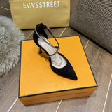 And Summer 2025 New Fine Heel High Heel Shoes In The Tip Of The Hollow Shoes Sexy Women Singles Shoes Ultra High Heel Water Drill Head