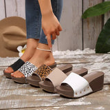 New Summer Women Thick Bottom Slope And Slippers Large Code Nailed Thick Bottom