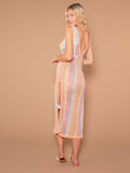 Beach Burqa Dress Knitted Hollow Fishing Net Sexy Strip Beach Sunscreen Dress