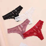 Lace Lady T-Shirt Lace Trousers Heart-Shaped Love Hanging Cotton Crotch Trousers Low-Waisted