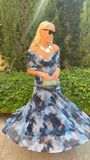 Mesh-Printing Dress In Spring/Summer 2025 INS Holiday Casual Party