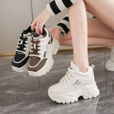Height Women's Shoes Small Autumn Thick Bottom Increase Leisure Dad Sneakers 2025 Women's New 8Cm Loose